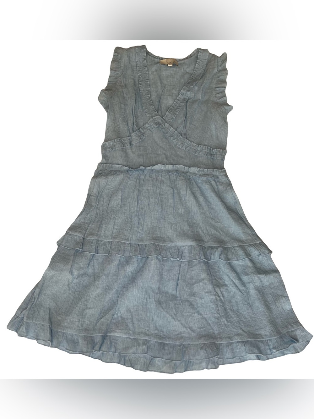 Pinch Light Blue Tiered Ruffle Dress Cottagecore Boho Summer Romantic Feminine